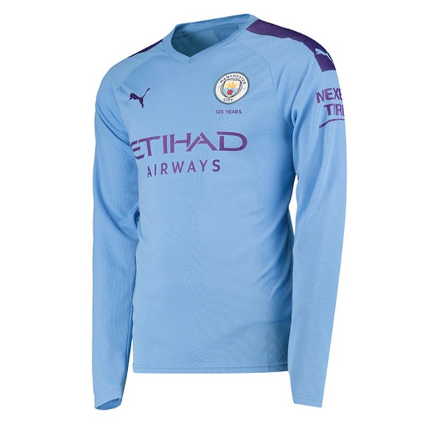 Tailandia Camiseta Manchester City 1ª ML 2019 2020 Azul